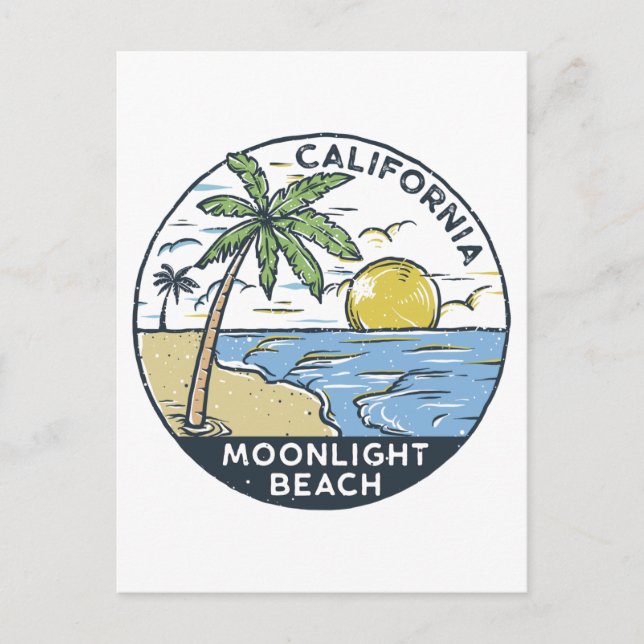 Moonlight Beach San Diego California Postcard (Front)