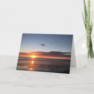 Moonlight Beach Sunset Card