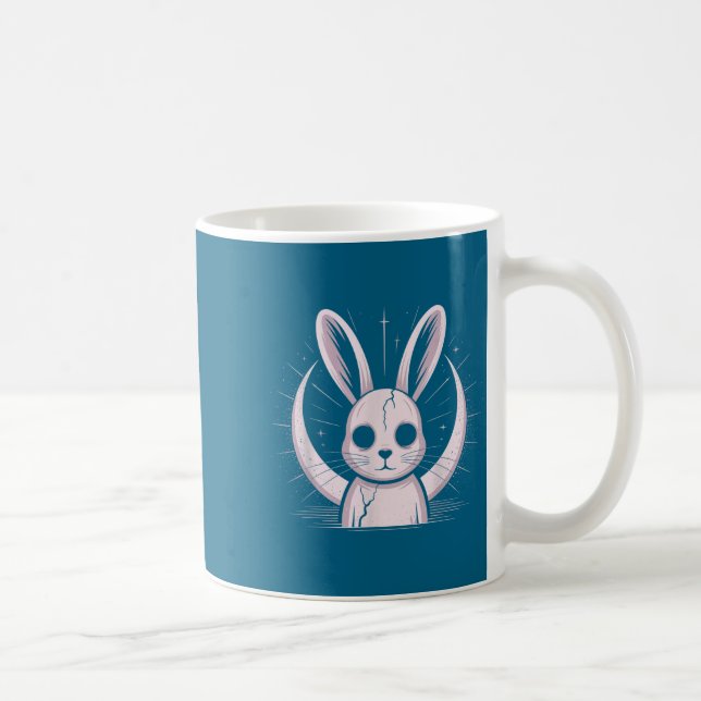 Moonlight Bunny Nge Alt Rabbit Horror Witch Moon C Coffee Mug (Right)