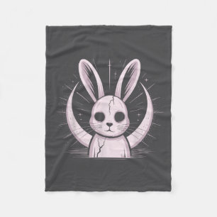 Moonlight Bunny Nge Alt Rabbit Horror Witch Moon C Fleece Blanket