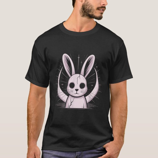 Moonlight Bunny Nge Alt Rabbit Horror Witch Moon C T-Shirt (Front)