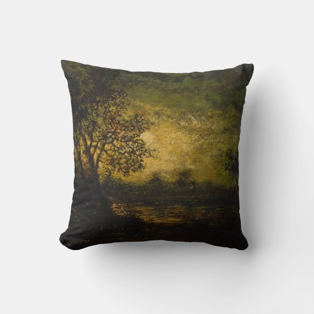 Moonlight (by Ralph Albert Blakelock) Throw Pillow (Front)