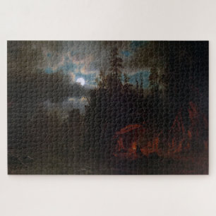 Moonlight Camp, Albert Bierstadt Jigsaw Puzzle