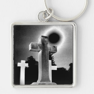 Moonlight Cross Keychain