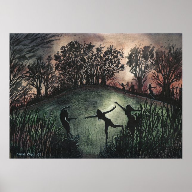 Moonlight dance Art Print 20x16" (Front)