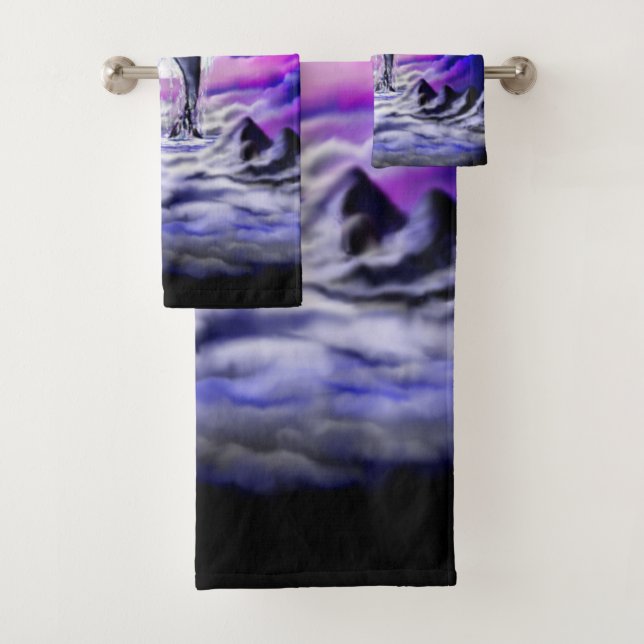 Moonlight Dolphin Bath Towel Set (Insitu)