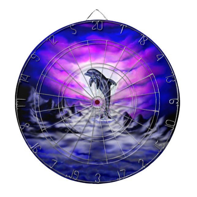 Moonlight Dolphin Dartboard (Front)