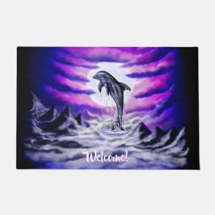 Moonlight Dolphin Doormat