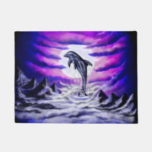 Moonlight Dolphin Doormat