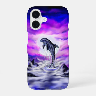 Moonlight Dolphin iPhone 16 Case