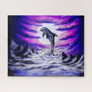 Moonlight Dolphin Jigsaw Puzzle