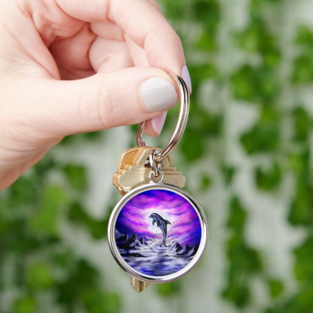 Moonlight Dolphin Keychain (Hand)