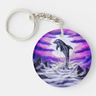 Moonlight Dolphin Keychain