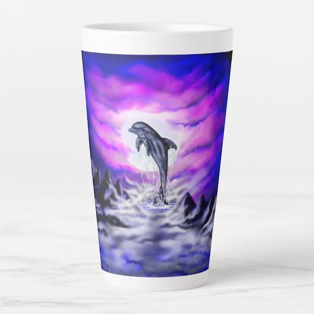 Moonlight Dolphin Latte Mug (Front)