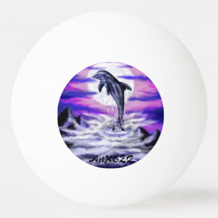 Moonlight Dolphin Ping Pong Ball