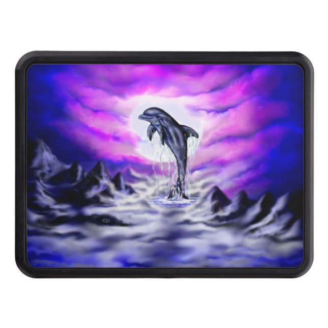 Moonlight Dolphin Trailer Hitch Cover (Front)