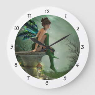 Moonlight Fairy Large Clock