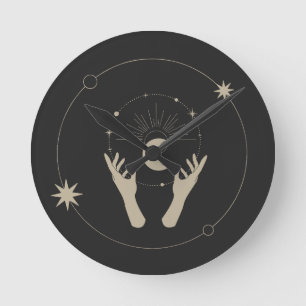 moonlight fantasy aesthetic design round clock