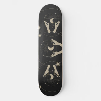 moonlight fantasy aesthetic design skateboard