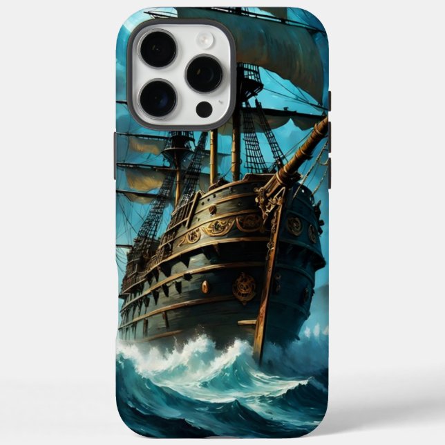 Moonlight Galleon Pirate Ship Case-Mate iPhone Case (Back)