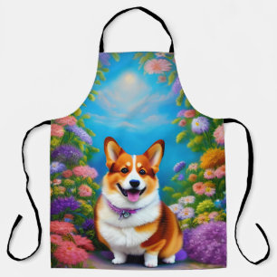 Moonlight Garden Corgi Dog Apron
