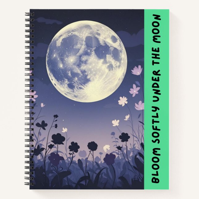 Moonlight Garden – Elegant Floral Notebook (Front)