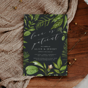 Moonlight Garden Love Is Patient Postponed Wedding Invitation