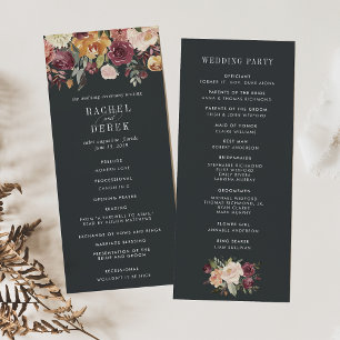 Moonlight Garden Wedding Ceremony Program