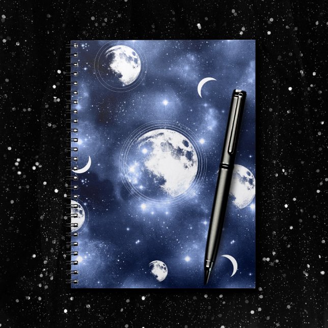 Moonlight Glow | Moon Phases in Sky Clouds Notebook (Creator Uploaded)