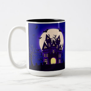 Moonlight Haunted Mansion Two-Tone Coffee Mug