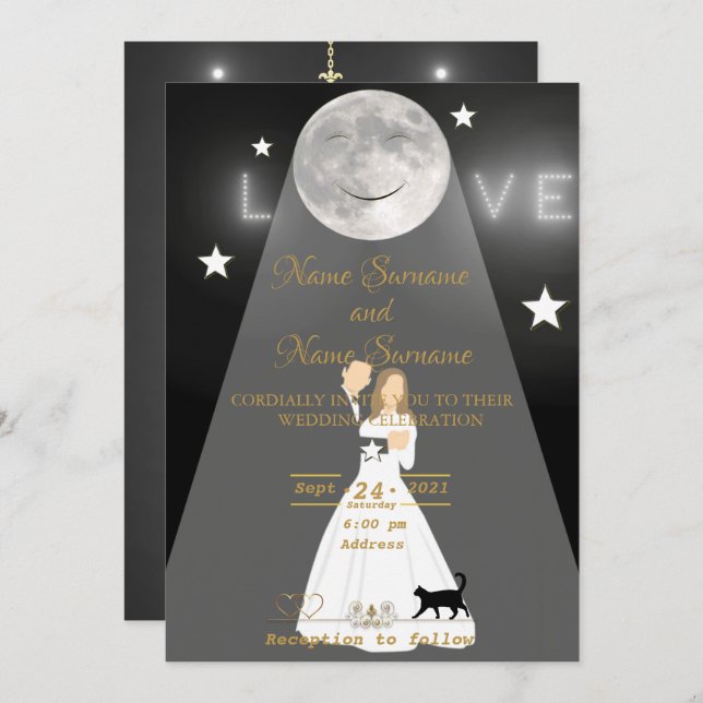 Moonlight Invitation (Front/Back)
