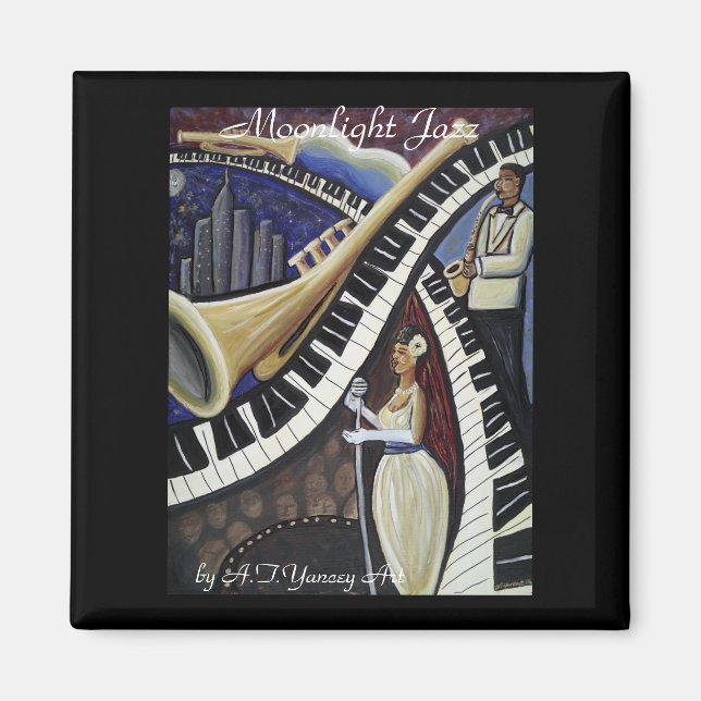 Moonlight Jazz Magnet (Front)
