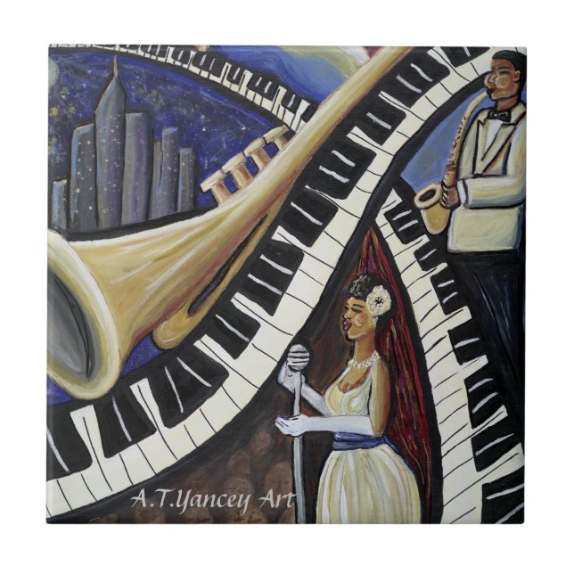 Moonlight Jazz Tile (Front)