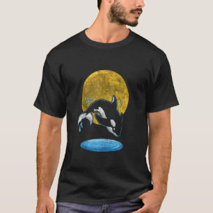Moonlight Killer Whale Animal Ocean Animal Orca T T-Shirt