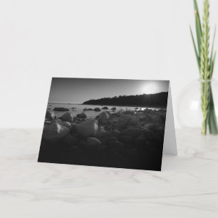 Moonlight Lake Black and White Photo Note Card
