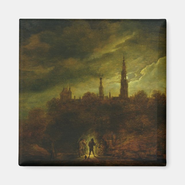 Moonlight Landscape Magnet (Front)