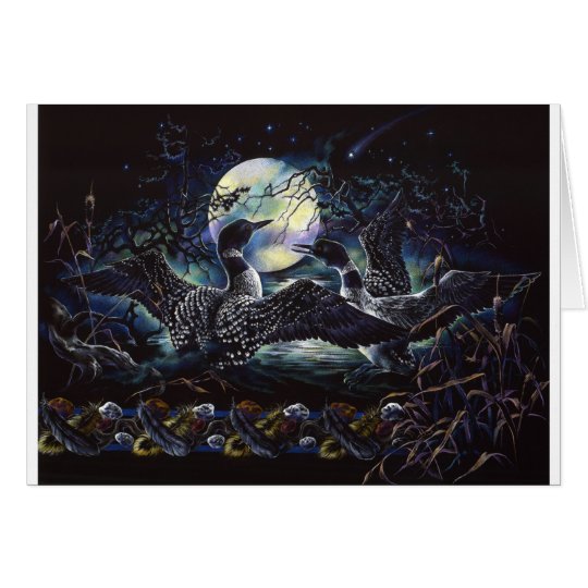 Moonlight Loon Dance Card