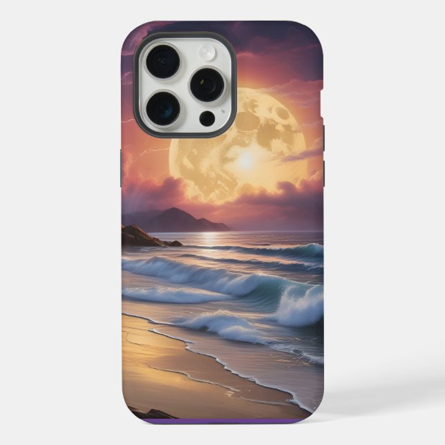 Moonlight Midnight Beach 6 iPhone Case (Back)