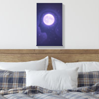 Moonlight Minds – Dreamy Cosmic Astrology Canvas
