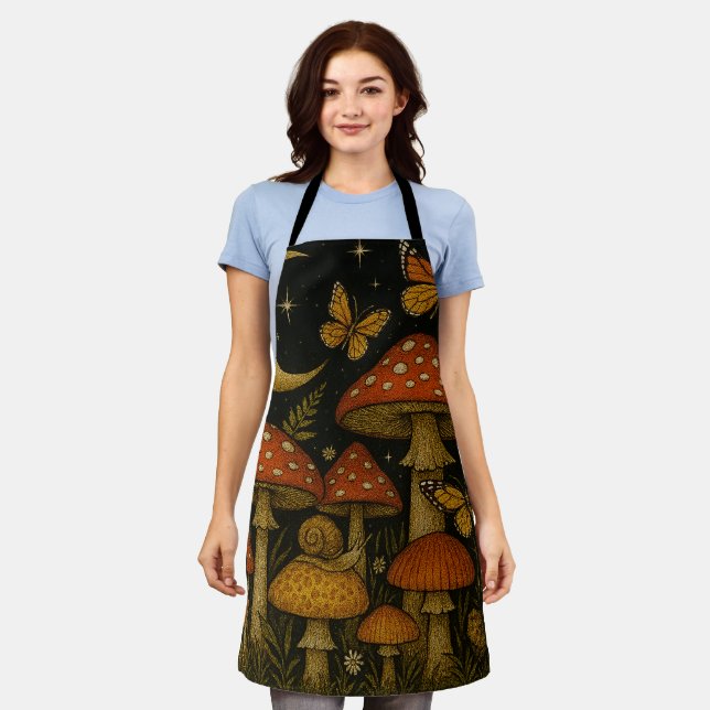 Moonlight Mushrooms Apron (Worn)