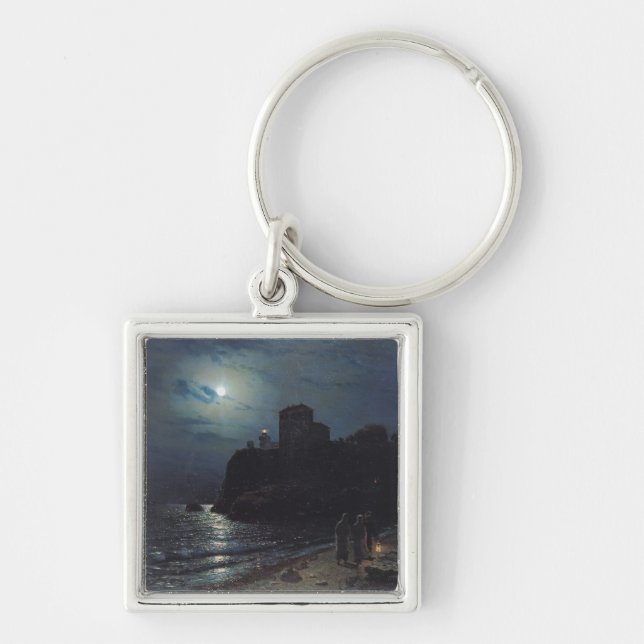 Moonlight on the Edge of a Lake, 1870 Keychain (Front)