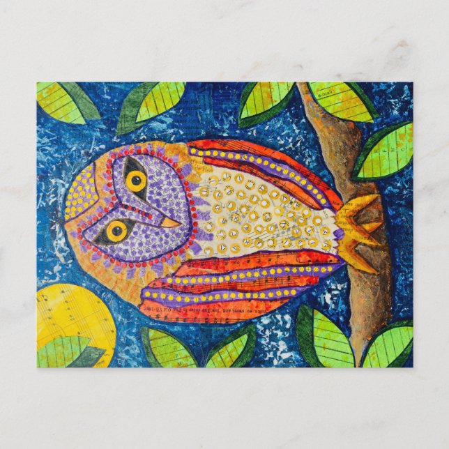 Moonlight Owl Postcard (Front)