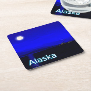 Moonlight Passage Square Paper Coaster
