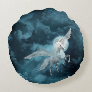 Moonlight pegasus round pillow