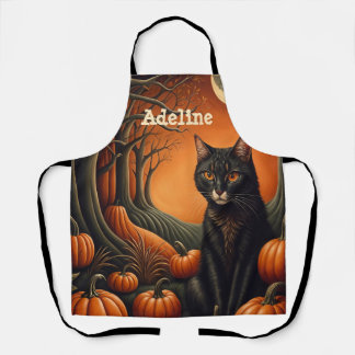 Moonlight Pumpkin Patch Personalized Halloween Apron
