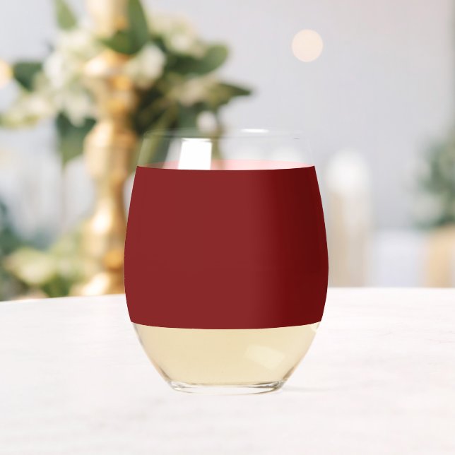 Moonlight Red Stemless Wine Glass (Insitu (Wedding))