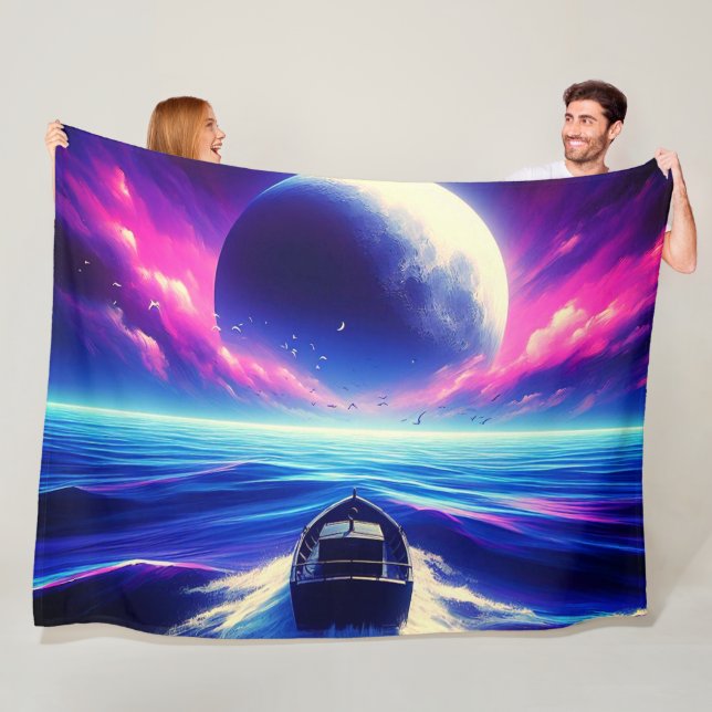 Moonlight Ride Fleece Blanket (In Situ)