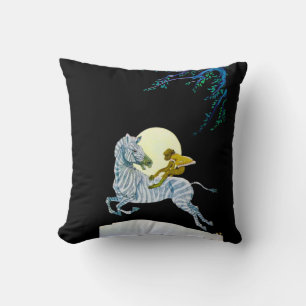 Moonlight Ride Throw Pillow