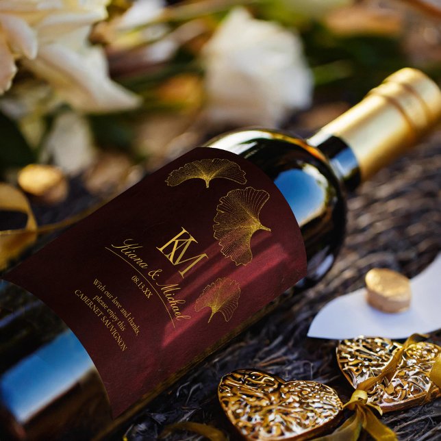 Moonlight Romance Thank You Burgundy ID881 Wine Label (Creator Uploaded)