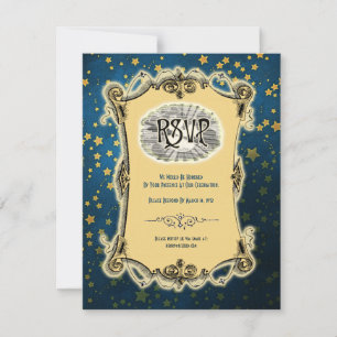 Moonlight Romance Wedding RSVP Invitation